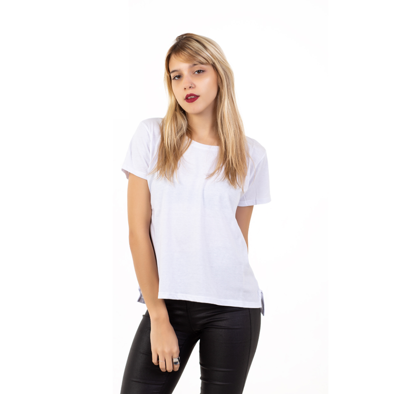 REMERA BASICA LISA MANGA CORTA BLANCO