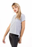 REMERA BASICA LISA MANGA CORTA GRIS
