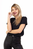 REMERA BASICA LISA MANGA CORTA NEGRO