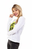 REMERA MANGA LARGA ESTAMPADA BLANCA FLUO - BRICHT SIDE