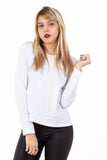 REMERA BASICA LISA MANGA LARGA BLANCO