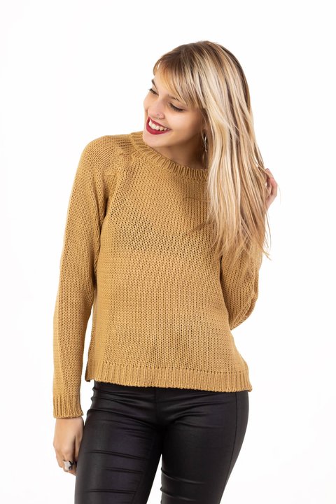 SWEATER LISO CAMEL