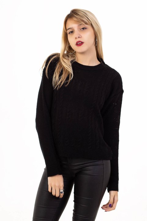 SWEATER LISO NEGRO